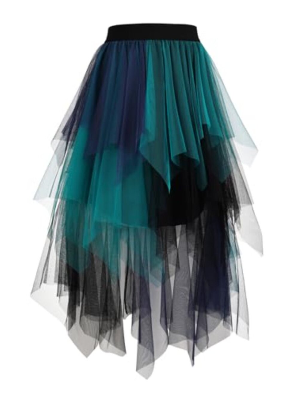 Women's Tulle Midi Skirt A-Line Flowy High Waist Tutu Skirt